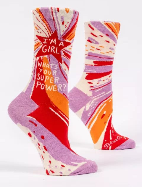 Women's Crew Socks - Superpower