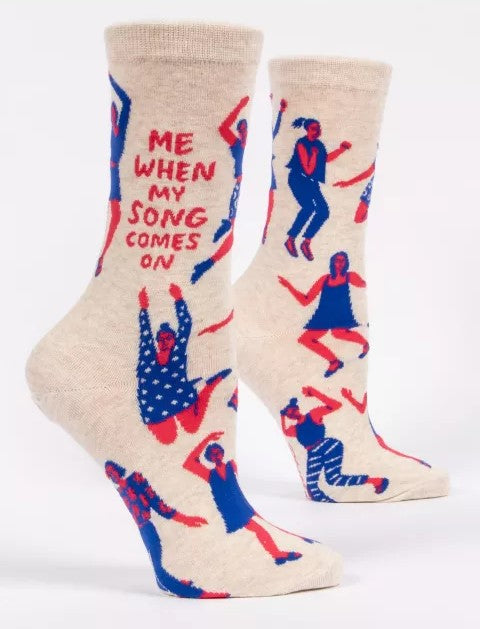 Women's Crew Socks - When My Song Comes On