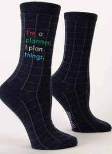 Woman's Crew Socks - I Am A Planner