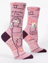 Load image into Gallery viewer, Women&#39;s Crew Socks - Go Away Introvert
