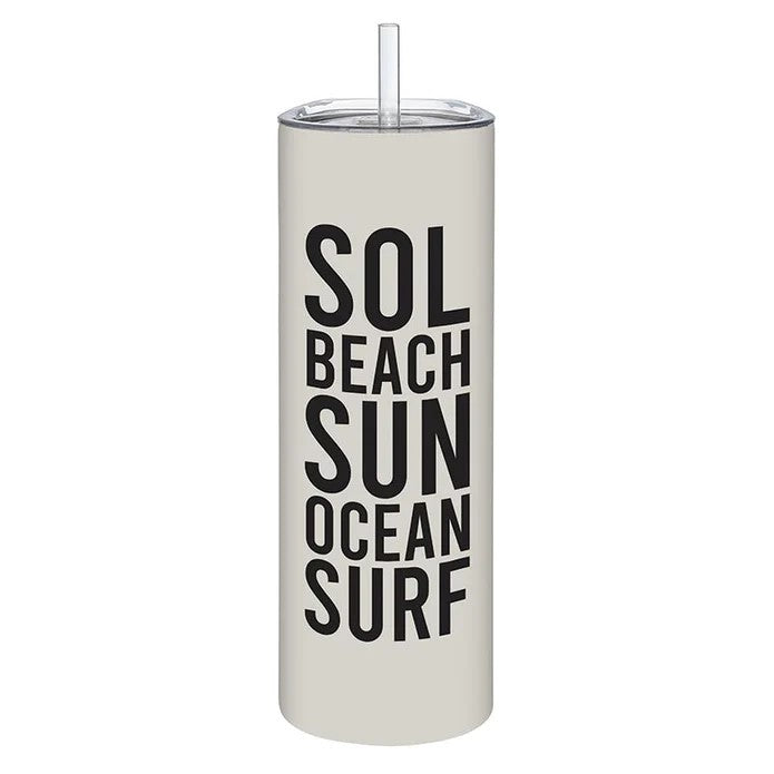 Skinny Tumbler With Straw - Sun