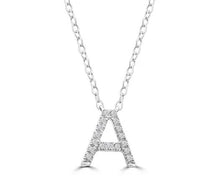 Load image into Gallery viewer, Initial Necklace - Diamond [col:white Gold Des:a]
