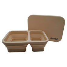 Load image into Gallery viewer, Smoosh Latte Silicone Collapsible Lunch Box
