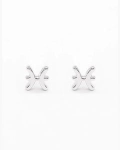 Sterling Silver Zodiac Earring - Pisces [sty:pisces]