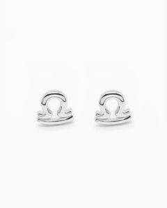 Sterling Silver Zodiac Earring - Libra [sty:libra]