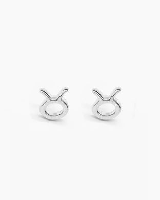 Sterling Silver Zodiac Earring - Taurus [sty:taurus]