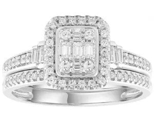 Wedding Set - White Gold Diamond