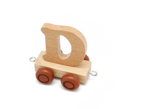 Wood Train Carriage Letter - D