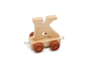 Wood Train Carriage Letter - K