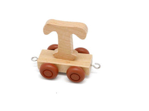 Wood Train Carriage Letter - T