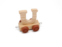 Load image into Gallery viewer, Wood Train Carriage Letter - U
