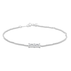 Bracelet -9k White Gold Diamond