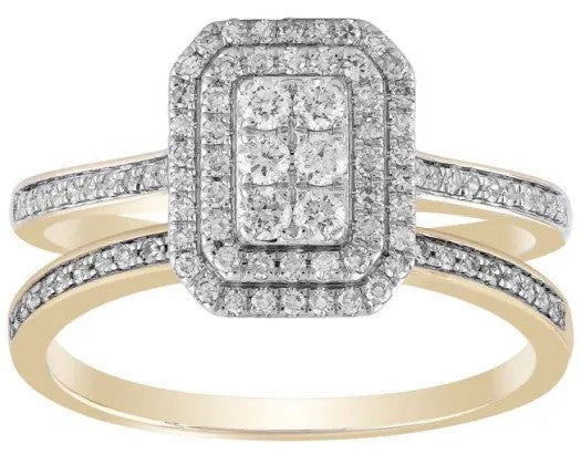 Cluster Ring Set 0.5ct Diamonds