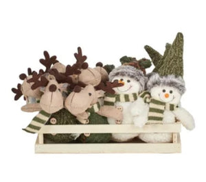 Deer/snowman In Box Fabric