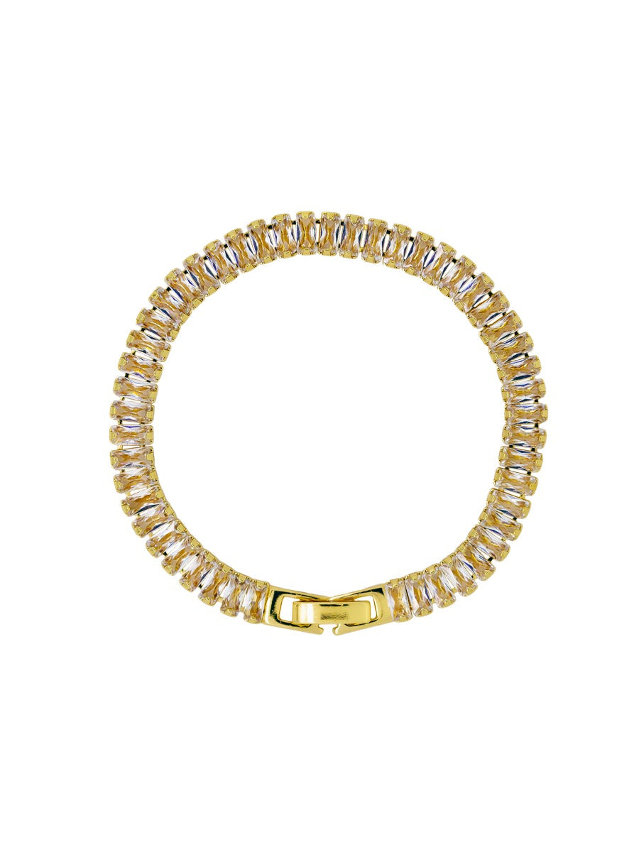 Gold Crystal Baguette Bracelet