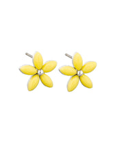 Load image into Gallery viewer, Tiger Tree Lemon Petal Flower Stud
