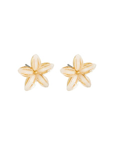Tiger Tree White Lily Earrings