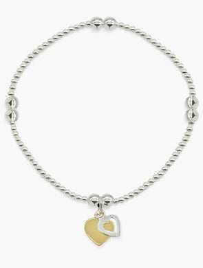 Petals- 2 Tone Hearts Bracelet 