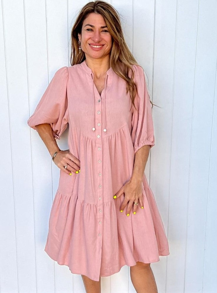 Lexi Summer Dress- Love Lola- Pink [siz:10]