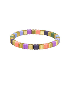 Crinkle Tile Bracelet - Pastel