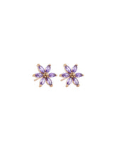 Load image into Gallery viewer, Tiger Tree - Amethyst Star Flower Crystal Stud
