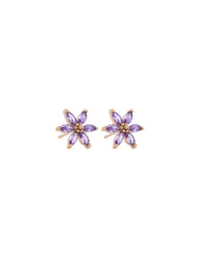 Tiger Tree - Amethyst Star Flower Crystal Stud