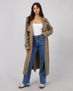 Eve Staple Trench Coat  Tan [siz:22]