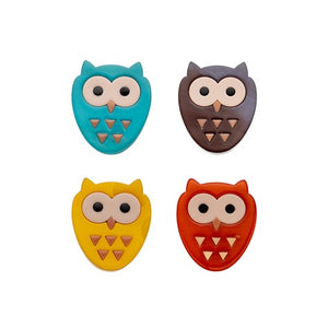 Sia Brooch- Owl With Detail [col:yellow]