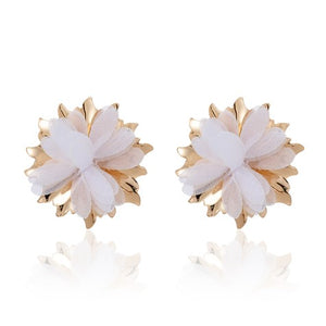 Earrings Flora Flower White