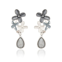 Load image into Gallery viewer, Earrings Iris Daisy Drop [col:grey]
