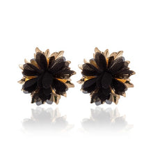 Load image into Gallery viewer, Earrings Flora Flower [col:black]
