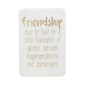 Keep Cards - Friendship Must Be Built On A Solid Foundation 