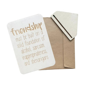 Keep Cards - Friendship Must Be Built On A Solid Foundation 