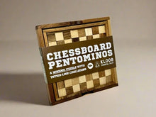 Load image into Gallery viewer, Wooden Puzzle - Chessboard Pentominos
