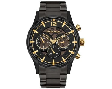 Police Watch - Driver Black/gold Dial Blk 45mm