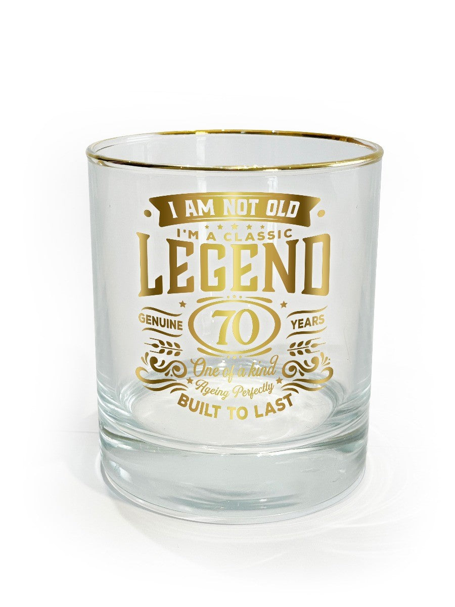 Legend Glass Tumbler 70th