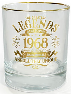 Legend Glass Tumbler 1968