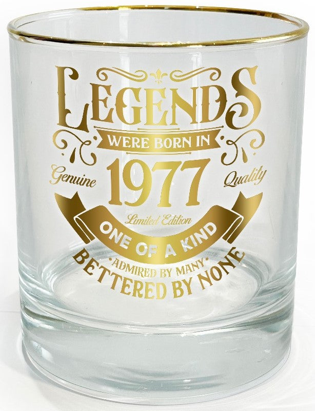 Legend Glass Tumbler 1977