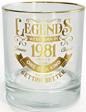 Legend Glass Tumbler 1981