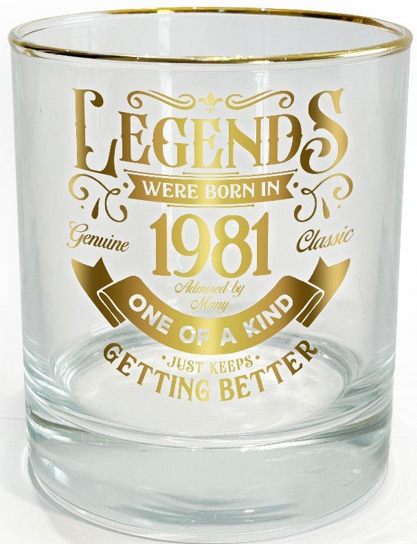 Legend Glass Tumbler 1981