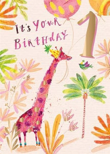 Card- One Pink Giraffe 