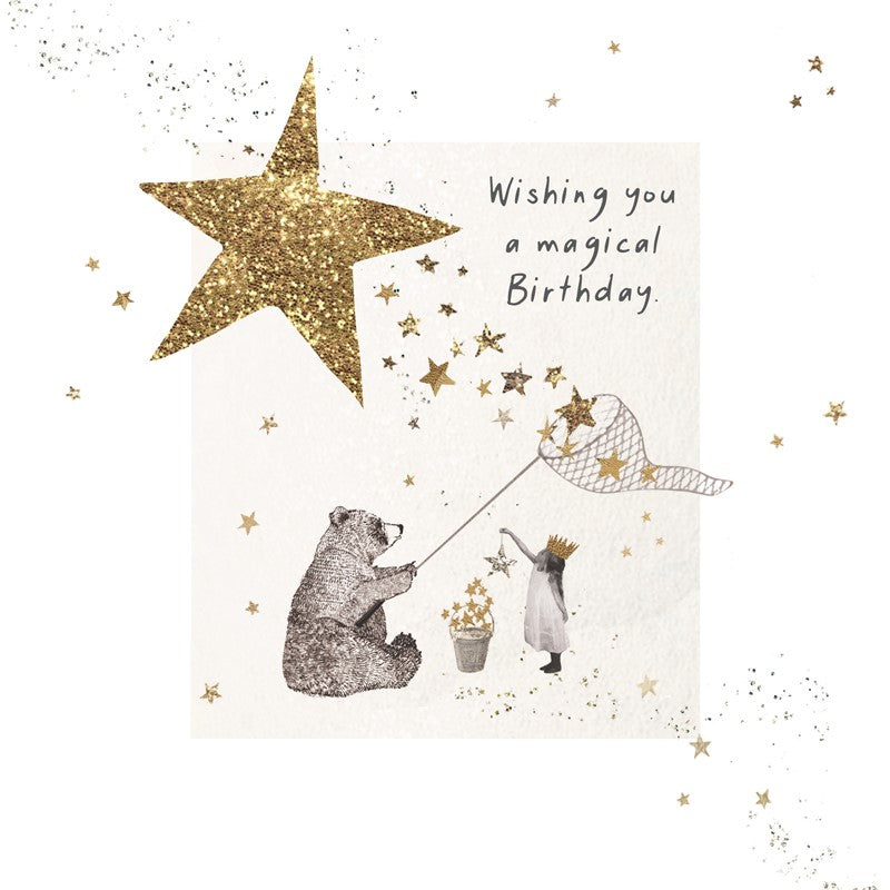 Card- Birthday- Bear & Stars 