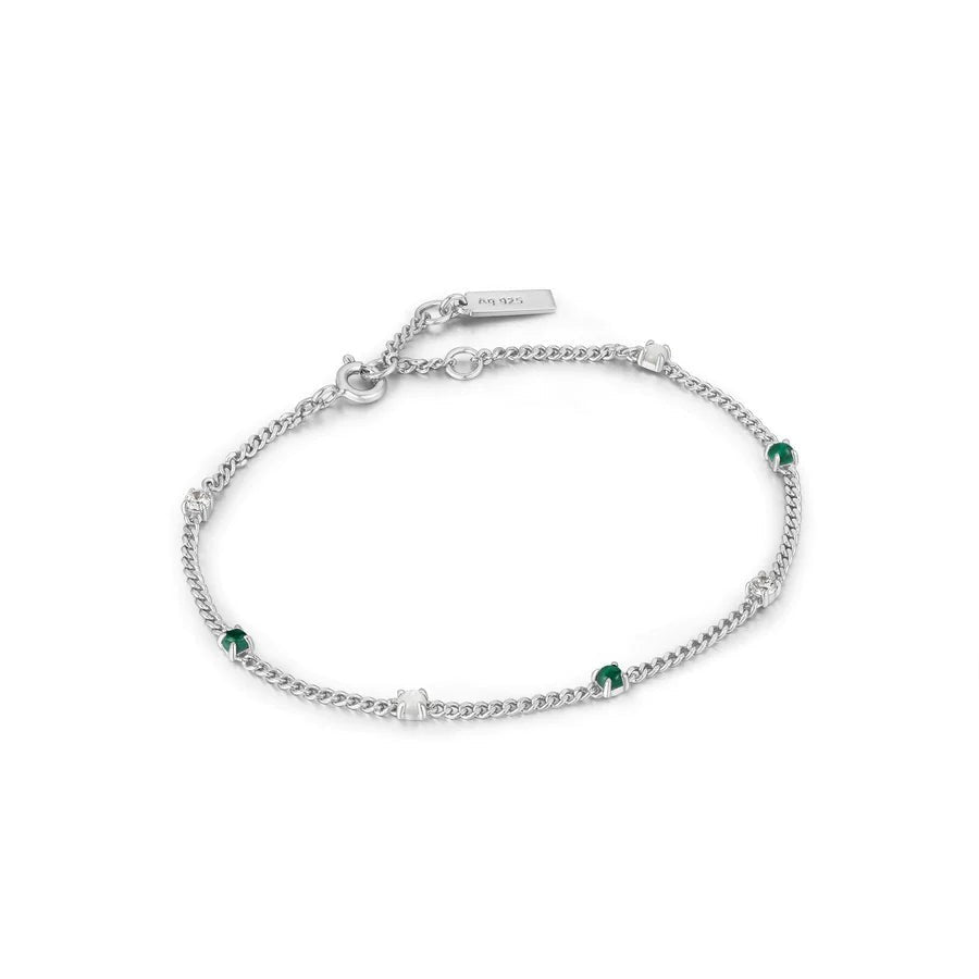 Second Nature- Malachite Bracelet Silver