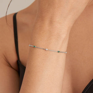 Second Nature- Malachite Bracelet Silver