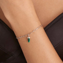 Load image into Gallery viewer, Second Nature-malachite Point Pendant Bracelet-silver
