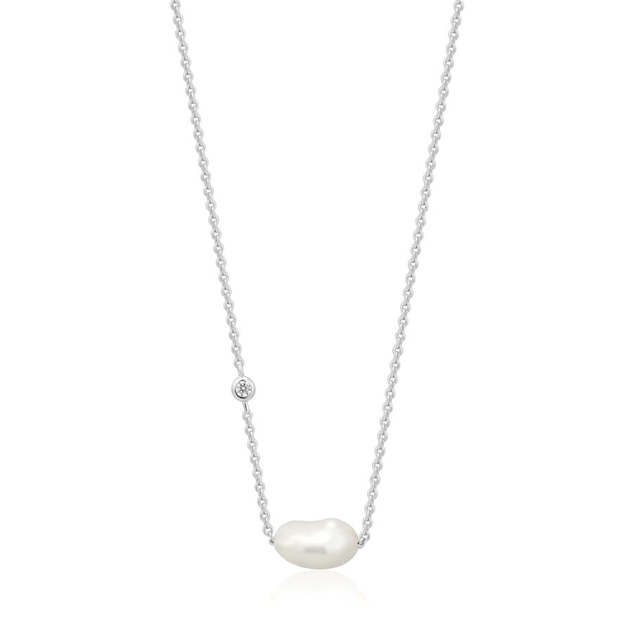 Pearl Link Chain Necklace-40cm