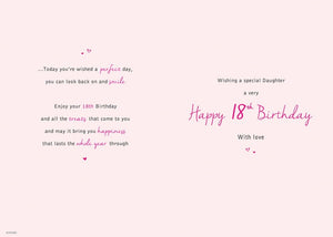 Card - To A Special Daughter On Your 18th Birthday (with Love)