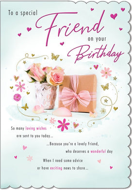 Card - To A Special Friend On Your Birthday (with Love)