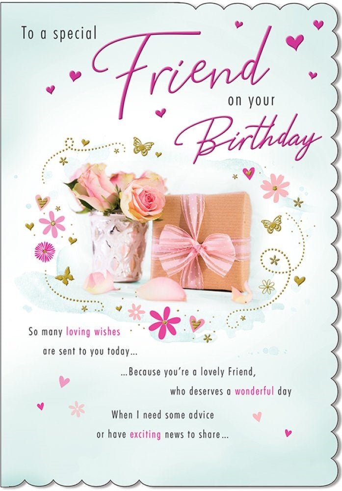 Card - To A Special Friend On Your Birthday (with Love)