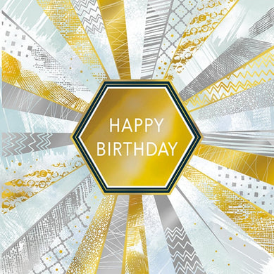 Card - Elite Collection - Happy Birthday Hexagon